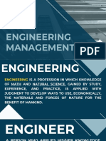 Intro To ENGINEERING MANAGEMENT