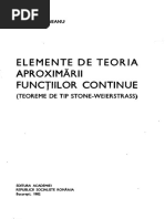 Elemente de Teoria Aproximarii Functiilor Continue - G. Paltineanu (1982)