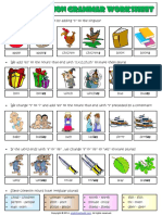 Pluralization Rules Esl Grammar Worksheet