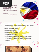 Organization and Structure of The Philippine Education System