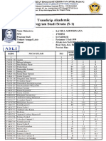 Transkrip Akademik Program Studi Strata (S-1) : Tirarm