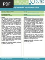 Proposito de Las Redes Digitales Educativas