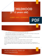 Characteristics of Late Childhood