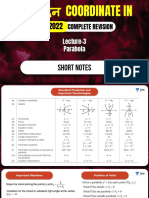 L-3 - Parabola Short Notes