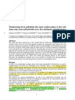 Monitoring de La Pollution Des Eaux Souterraines Et Des Sols Dans Une Zone Industrielle Avec Des Méthodes Géophysiques