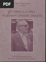 La Filosofía Política de Adolfo Sánchez Vázquez, Antes y Después Del Derrumbe Del Socialismo Real