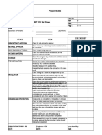 Checklist For Wall Panels Installation