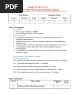 Data Warehouse and Data Mining Syllabus