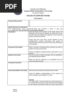 Form 3 Topic Proposal Statement 1