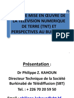 01 Etat de Mise en Oeuvre de La TNT Et Perspectives Au Burkina Presentation