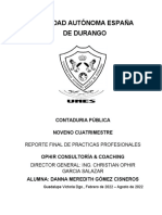 Reporte Final Practicas Profesionales