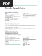 Renata Beatriz Maia - Curriculo