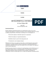 Developmental Counseling: by Wayne Williams, PHR