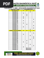 Gabarito - Avaliação Diagnóstica - 1º Ano Ensino Fundamental