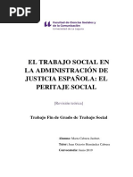 El Trabajo Social en La Administración de Justicia Española: El Peritaje Social.