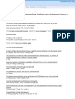 Transient Flows in A Pipe System With Pump Shut-Do