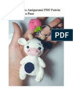 Llavero Vaca Amigurumi PDF Patron Gratis Paso A Paso