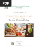 Introduction To Culinary Operations Module