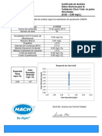 Spanish Certificado de Análisis - Datos Técnicos para La Validación Cloro Total