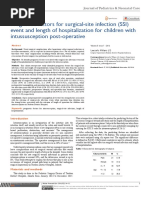 Prognostic Factors For Surgical Site Infection For Children With Intussucepsion Post Operative