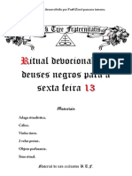 Ritual Devocional Dos Deuses Negros para A Sexta Feira 13