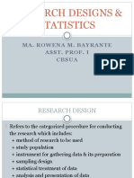 Research Design and Statistics