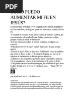 Cómo Puedo Aumentar Mi Fe en Jesús?