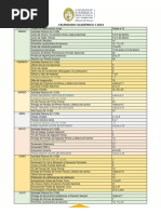 Calendario Academico I-2023