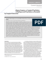 Psychosurgery, Epilepsy Surgery, or Surgical Psychiatry: The Tangled Web of Epilepsy and Psychiatry As Revealed by Surgical Outcomes