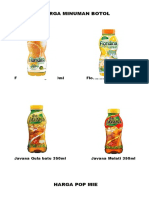 Harga Minuman Botol