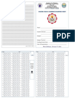 Answer Sheet Standardized Test Based Shading