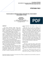 The Influence of Manufacturing Variations On A Crash Energy Management System