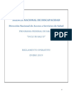 Reglamento Operativo Incluir Salud 2019