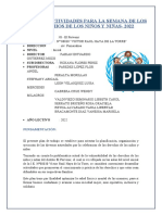 Plan de La Celebración de Los Derechos de Los Niños y Niñas