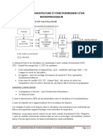 Chap 2 Architecture Et Fonctionnement D'un Microprocesseur