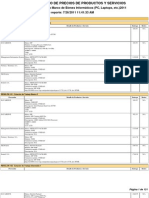 Reporte de Precios de Productos y Servicios