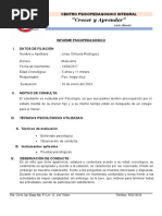 Informe Psicopedagogico Joau