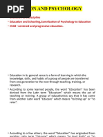 Education and Psychology