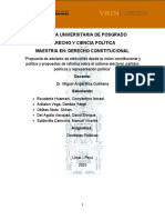 Doctrinas Politicas - Adelantamiento de Elecciones Trabajo Grupal