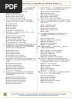 887 - English Tenses Advanced Level Mcqs Test With Answers 4