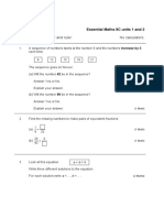 Essential Maths 8C Test 1