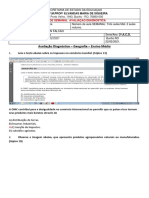 Avaliação Diagnostica Geografia 2º Ano Ensino Médio