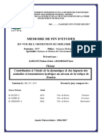 Contribution À L'étude de La Dynamique & Des Impacts Des Maladies À Transmission Hydrique Au Niveau de La Wilaya de Bouira