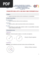 Posición Relativa de Dos Circunferencias