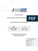 UMP Assingement (PRINCIPLES OF SAFETY ENGINEERING)