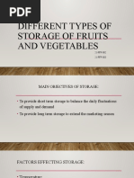 Different Types of Storage of Fruits and Vegetables