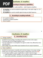 Amplifiers 3 Classes