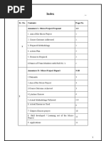 Index: Sr. No. Contents Page No. Annexure I - Micro Project Proposal 1-2