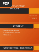 Classification of Poisons