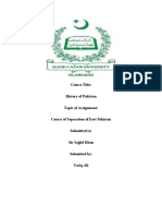 Causes of Separation of East Pakistan